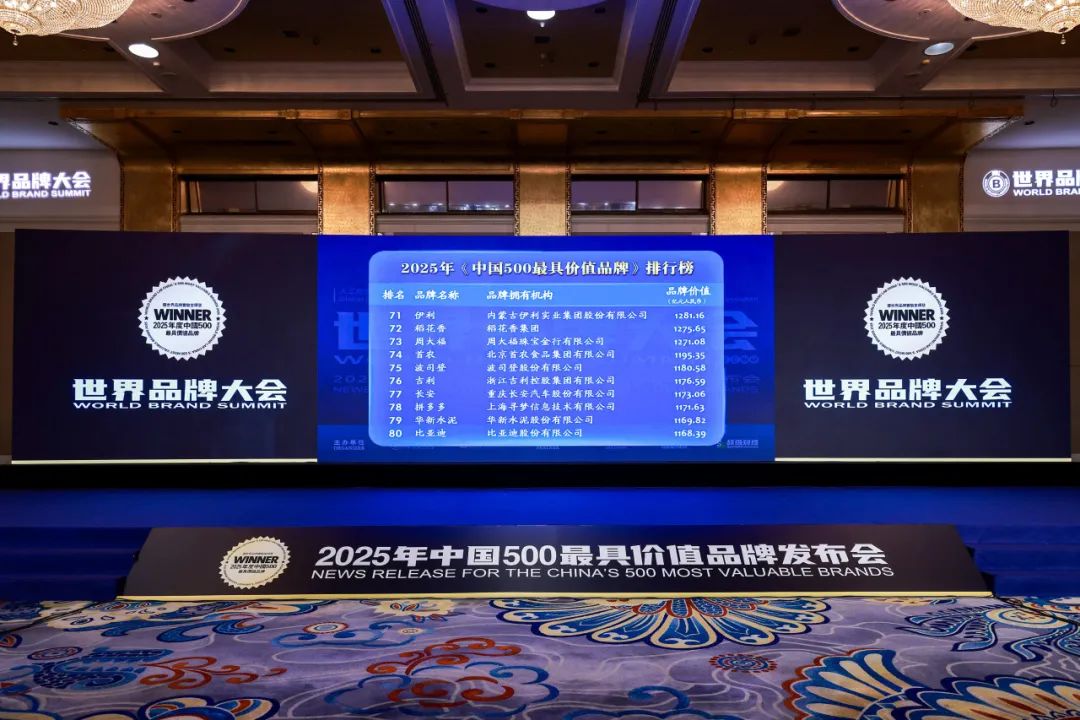 连续22年蝉联中国500最具价值品牌，稻花香排名72位
